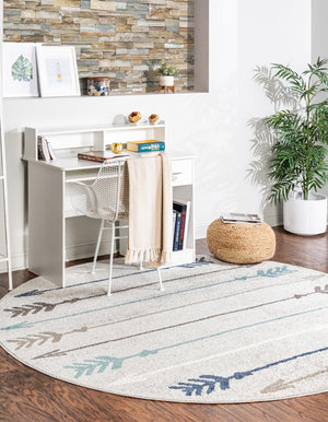 Light Gray 7' 10 x 7' 10 Autumn Round Area Rug 100% Polypropylene Durable Jute Backing Living Dining Room Bedroom Office Modern Decor Carpet for Sale at Rug Engine