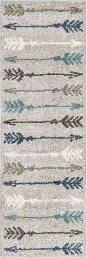 Light Gray 2' x 6' 1 Autumn Runner Area Rug 100% Polypropylene Durable Jute Backing Living Dining Room Bedroom Office Modern Decor Carpet for Sale at Rug Engine