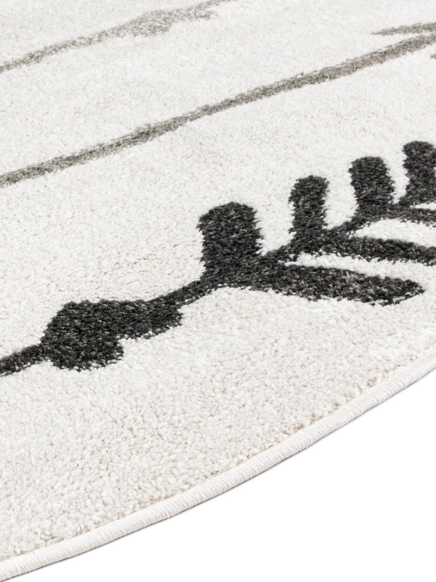 Ivory 3' 1 x 3' 1 Autumn Round Area Rug 100% Polypropylene Durable Jute Backing Living Dining Room Bedroom Office Modern Decor Carpet for Sale at Rug Engine