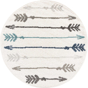 Ivory 3' 1 x 3' 1 Autumn Round Area Rug 100% Polypropylene Durable Jute Backing Living Dining Room Bedroom Office Modern Decor Carpet for Sale at Rug Engine