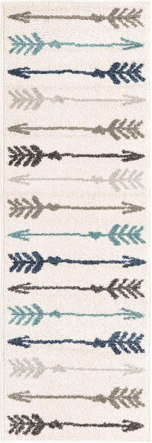 Ivory 2' x 6' 1 Autumn Runner Area Rug 100% Polypropylene Durable Jute Backing Living Dining Room Bedroom Office Modern Decor Carpet for Sale at Rug Engine