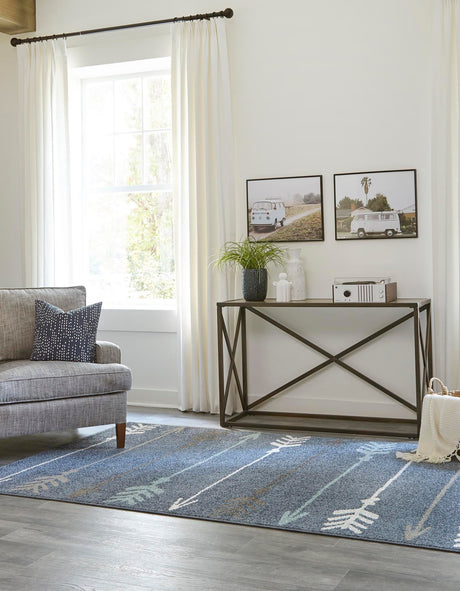 Navy Blue 2' x 3' 1 Autumn Rectangle Area Rug 100% Polypropylene Durable Jute Backing Living Dining Room Bedroom Office Modern Decor Carpet for Sale at Rug Engine