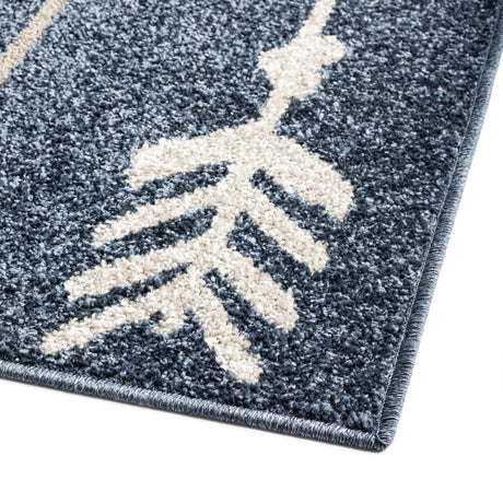 Navy Blue 5' 3 x 8' Autumn Rectangle Area Rug 100% Polypropylene Durable Jute Backing Living Dining Room Bedroom Office Modern Decor Carpet for Sale at Rug Engine