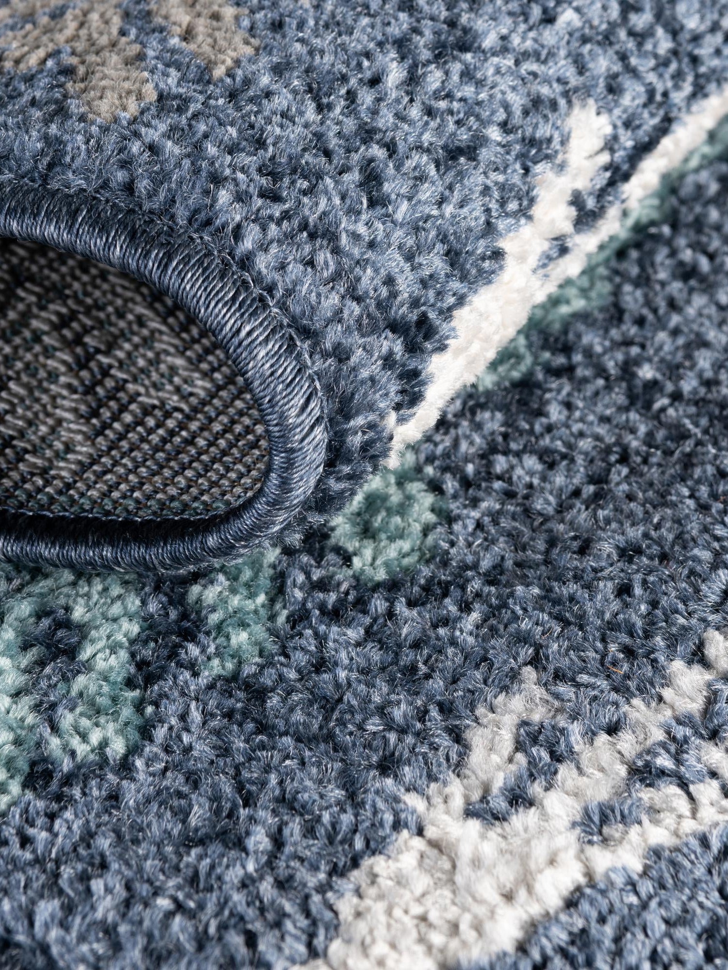 Navy Blue 2' x 6' 1 Autumn Runner Area Rug 100% Polypropylene Durable Jute Backing Living Dining Room Bedroom Office Modern Decor Carpet for Sale at Rug Engine