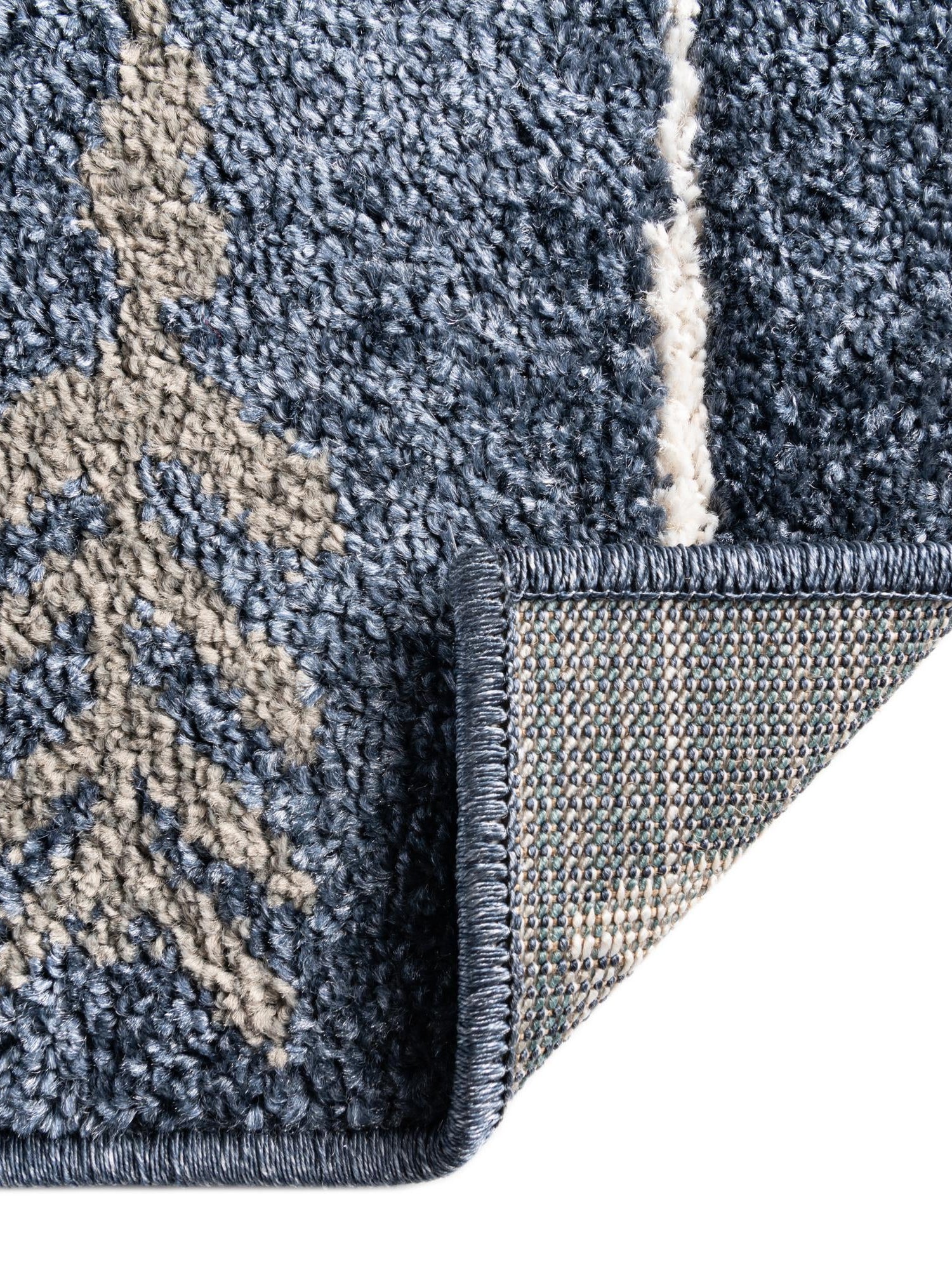 Navy Blue 2' x 6' 1 Autumn Runner Area Rug 100% Polypropylene Durable Jute Backing Living Dining Room Bedroom Office Modern Decor Carpet for Sale at Rug Engine