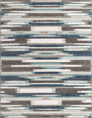 Blue Gray 7' 10 x 10' Autumn Rectangle Area Rug 100% Polypropylene Durable Jute Backing Living Dining Room Bedroom Office Modern Decor Carpet for Sale at Rug Engine
