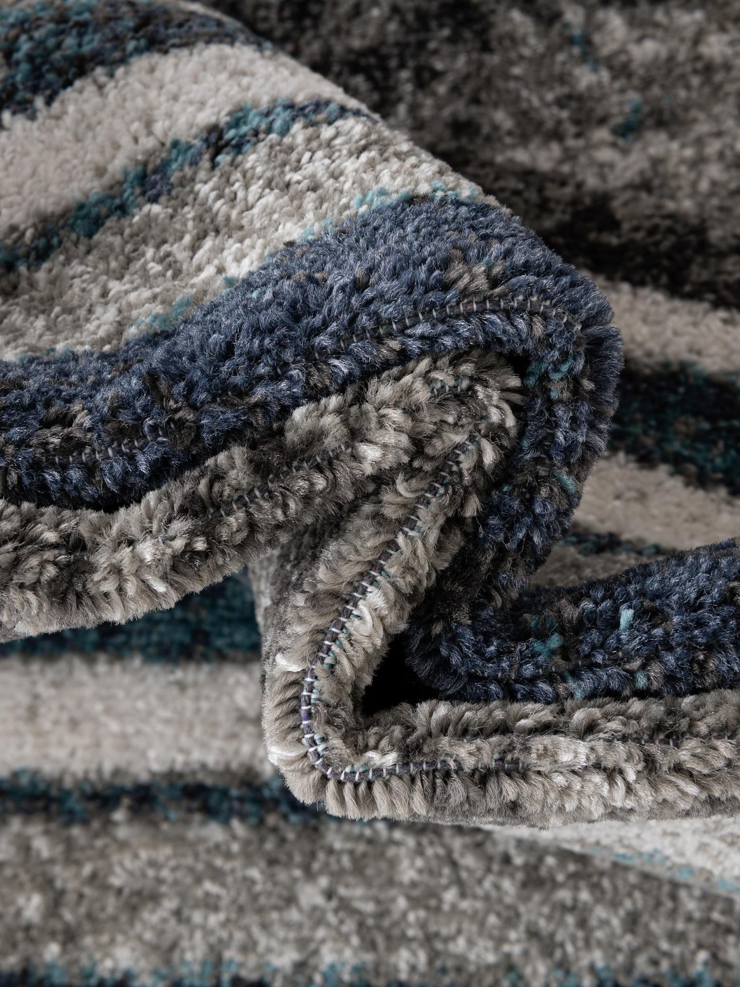 Blue Gray 5' 3 x 8' Autumn Rectangle Area Rug 100% Polypropylene Durable Jute Backing Living Dining Room Bedroom Office Modern Decor Carpet for Sale at Rug Engine