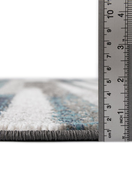 Blue Gray 7' 10 x 7' 10 Autumn Round Area Rug 100% Polypropylene Durable Jute Backing Living Dining Room Bedroom Office Modern Decor Carpet for Sale at Rug Engine