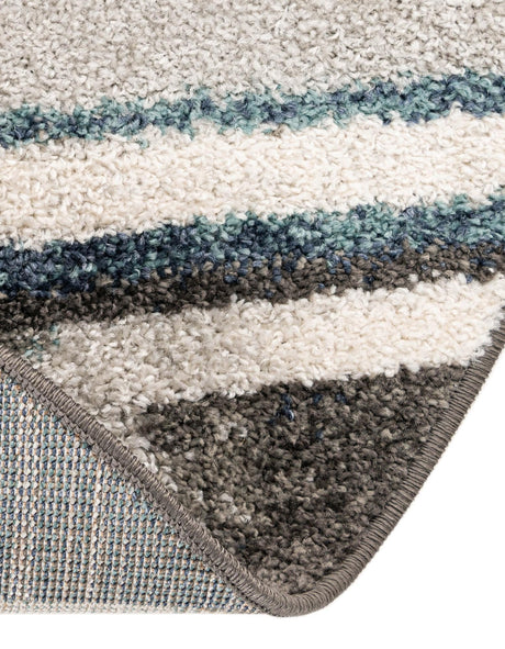 Blue Gray 7' 10 x 7' 10 Autumn Round Area Rug 100% Polypropylene Durable Jute Backing Living Dining Room Bedroom Office Modern Decor Carpet for Sale at Rug Engine