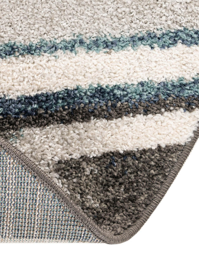 Blue Gray 7' 10 x 7' 10 Autumn Round Area Rug 100% Polypropylene Durable Jute Backing Living Dining Room Bedroom Office Modern Decor Carpet for Sale at Rug Engine
