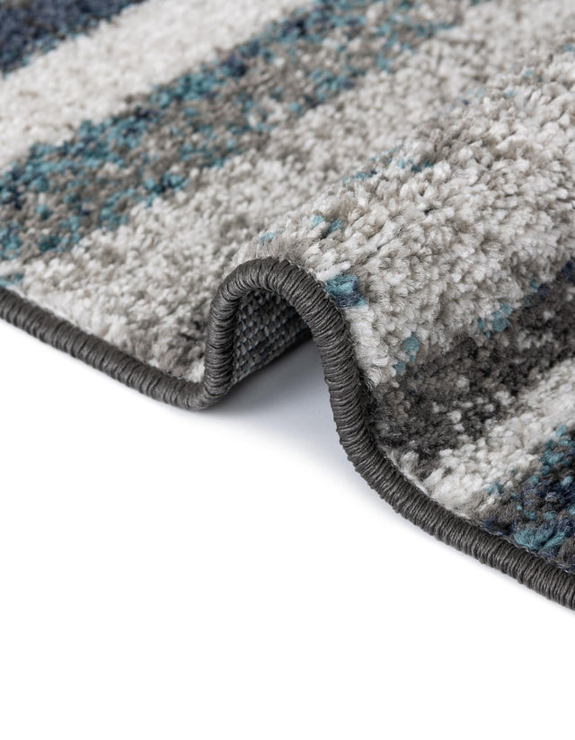 Blue Gray 7' 10 x 7' 10 Autumn Round Area Rug 100% Polypropylene Durable Jute Backing Living Dining Room Bedroom Office Modern Decor Carpet for Sale at Rug Engine