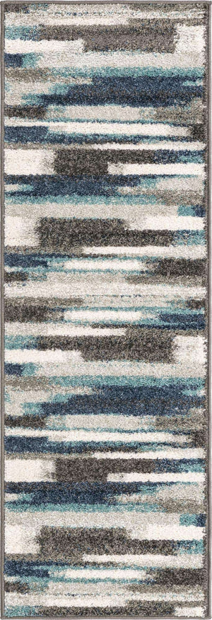 Blue Gray 2' x 6' 1 Autumn Runner Area Rug 100% Polypropylene Durable Jute Backing Living Dining Room Bedroom Office Modern Decor Carpet for Sale at Rug Engine