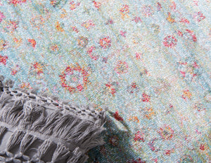 Blue 2' 7 x 10' Baracoa Runner Area Rug 100% Polypropylene Distressed Vintage Living Dining Room Office Traditional Carpet for Sale at Rug Engine