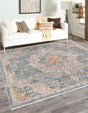 Blue 6' 1 x 6' 1 Newport Square Area Rug 100% Polypropylene Traditional Distressed Classic Contemporary Carpet for Home Decor for Sale at Rug Engine