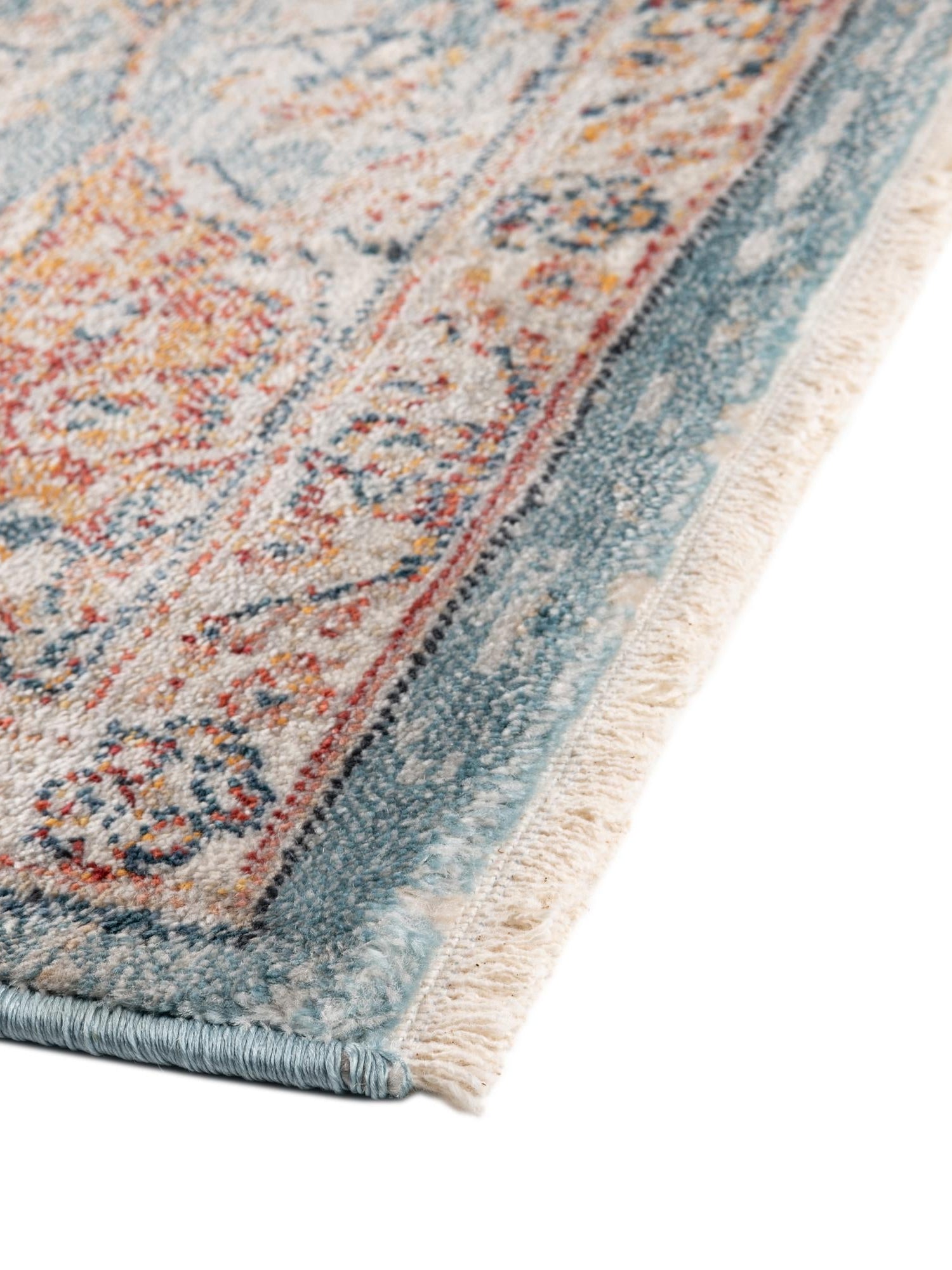 Blue 4' 1 x 4' 1 Newport Square Area Rug 100% Polypropylene Traditional Distressed Classic Contemporary Carpet for Home Decor for Sale at Rug Engine