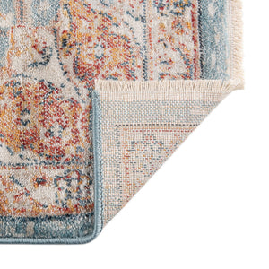 Blue 4' 1 x 4' 1 Newport Square Area Rug 100% Polypropylene Traditional Distressed Classic Contemporary Carpet for Home Decor for Sale at Rug Engine