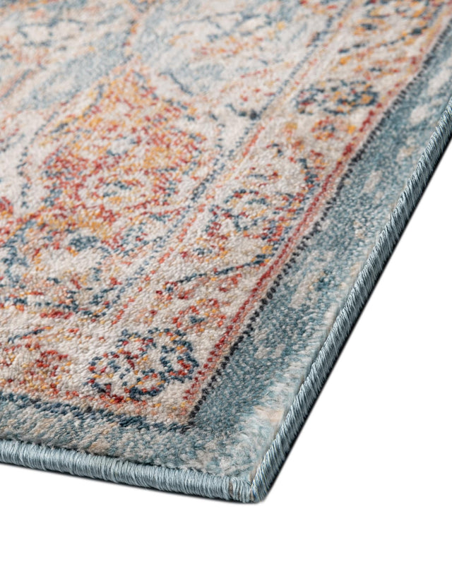 Blue 4' x 4' Newport Octagon Area Rug 100% Polypropylene Traditional Distressed Classic Contemporary Carpet for Home Decor for Sale at Rug Engine