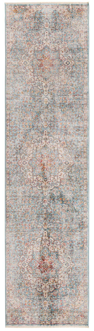 Blue 2' 7 x 10' 2 Newport Runner Area Rug 100% Polypropylene Traditional Distressed Classic Contemporary Carpet for Home Decor for Sale at Rug Engine