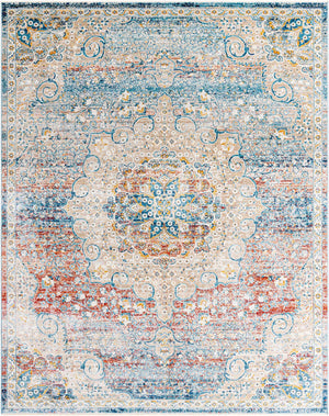 Multicolor 7' 10 x 10' 2 Newport Rectangle Area Rug 100% Polypropylene Traditional Distressed Classic Contemporary Carpet for Home Decor for Sale at Rug Engine