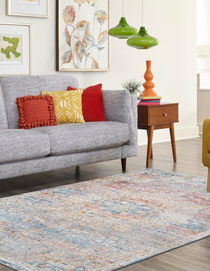 Multicolor 4' x 5' 11 Newport Rectangle Area Rug 100% Polypropylene Traditional Distressed Classic Contemporary Carpet for Home Decor for Sale at Rug Engine
