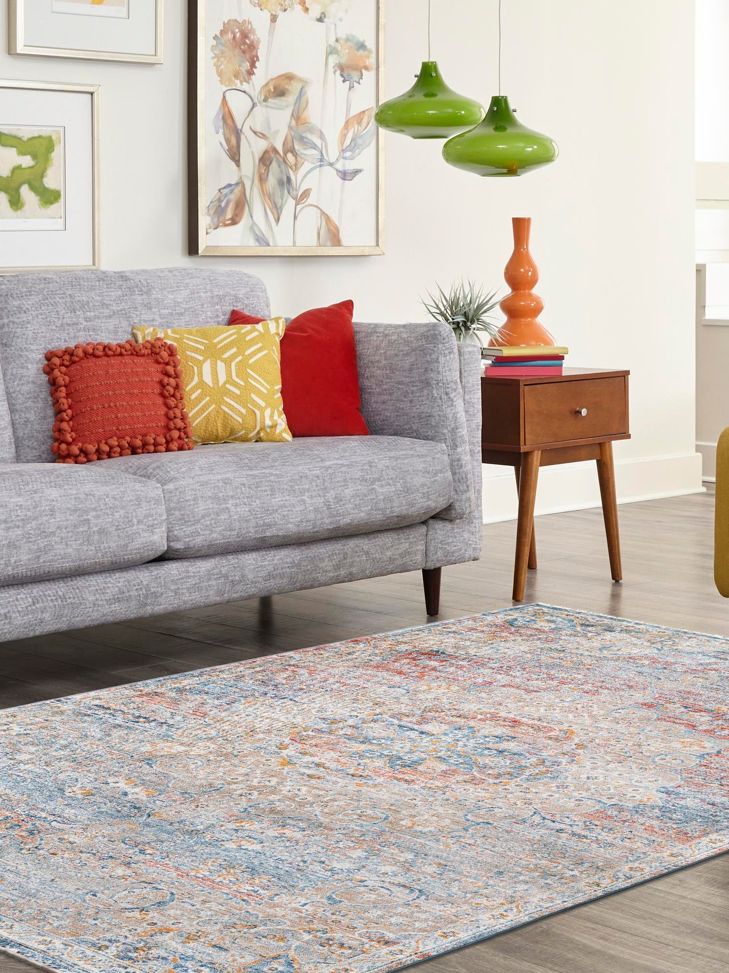 Multicolor 2' x 3' 1 Newport Rectangle Area Rug 100% Polypropylene Traditional Distressed Classic Contemporary Carpet for Home Decor for Sale at Rug Engine