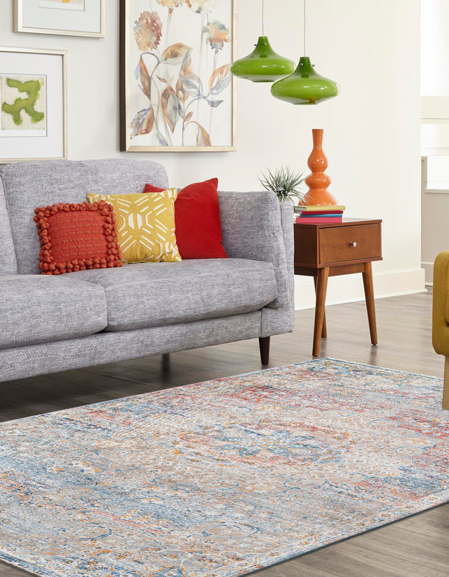 Multicolor 2' x 3' 1 Newport Rectangle Area Rug 100% Polypropylene Traditional Distressed Classic Contemporary Carpet for Home Decor for Sale at Rug Engine