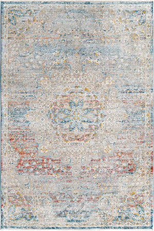 Multicolor 5' 3 x 8' Newport Rectangle Area Rug 100% Polypropylene Traditional Distressed Classic Contemporary Carpet for Home Decor for Sale at Rug Engine