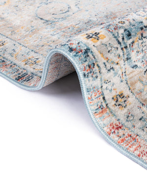 Multicolor 6' 1 x 6' 1 Newport Round Area Rug 100% Polypropylene Traditional Distressed Classic Contemporary Carpet for Home Decor for Sale at Rug Engine