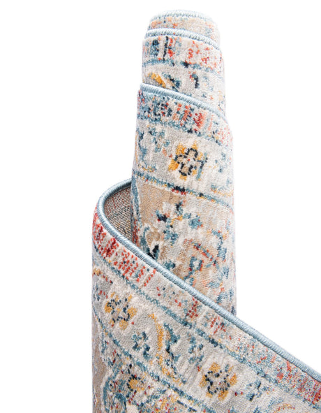 Multicolor 4' 1 x 4' 1 Newport Square Area Rug 100% Polypropylene Traditional Distressed Classic Contemporary Carpet for Home Decor for Sale at Rug Engine