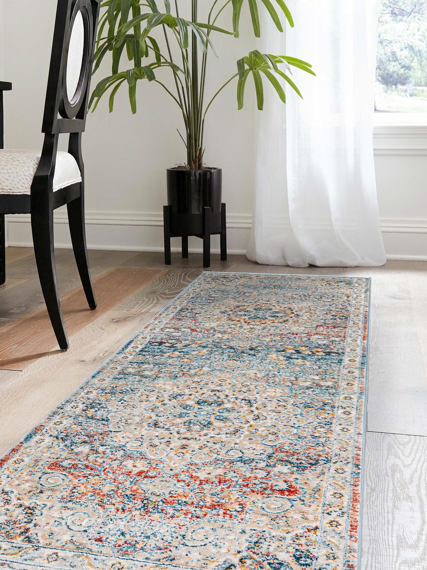 Multicolor 2' 7 x 10' 2 Newport Runner Area Rug 100% Polypropylene Traditional Distressed Classic Contemporary Carpet for Home Decor for Sale at Rug Engine
