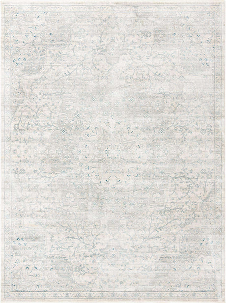 Gray 9' x 12' Newport Rectangle Area Rug 100% Polypropylene Traditional Distressed Classic Contemporary Carpet for Home Decor for Sale at Rug Engine