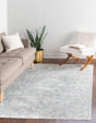 Gray 9' x 12' Newport Rectangle Area Rug 100% Polypropylene Traditional Distressed Classic Contemporary Carpet for Home Decor for Sale at Rug Engine