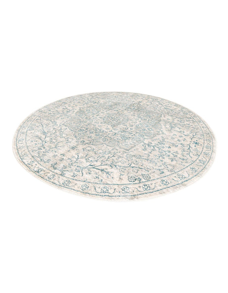 Gray 5' 3 x 5' 3 Newport Round Area Rug 100% Polypropylene Traditional Distressed Classic Contemporary Carpet for Home Decor for Sale at Rug Engine