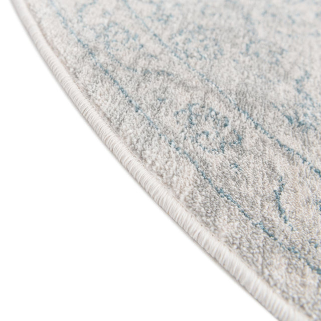 Gray 5' 3 x 5' 3 Newport Round Area Rug 100% Polypropylene Traditional Distressed Classic Contemporary Carpet for Home Decor for Sale at Rug Engine