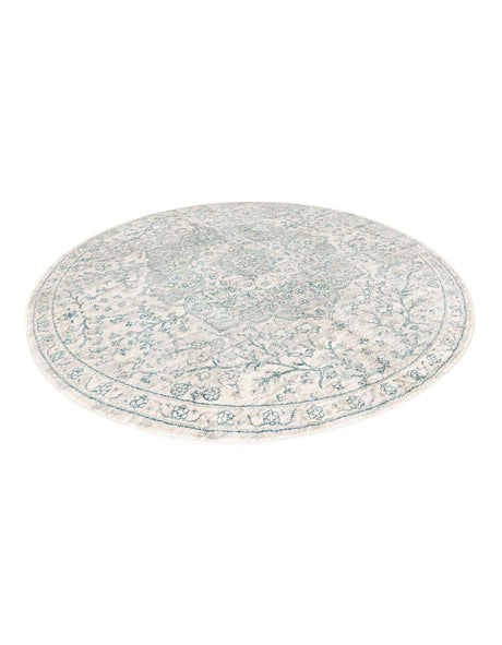 Gray 5' 3 x 5' 3 Newport Round Area Rug 100% Polypropylene Traditional Distressed Classic Contemporary Carpet for Home Decor for Sale at Rug Engine