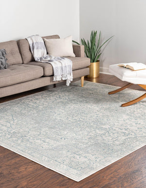 Gray 10' 2 x 10' 2 Newport Square Area Rug 100% Polypropylene Traditional Distressed Classic Contemporary Carpet for Home Decor for Sale at Rug Engine