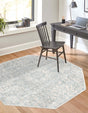 Gray 4' x 4' Newport Octagon Area Rug 100% Polypropylene Traditional Distressed Classic Contemporary Carpet for Home Decor for Sale at Rug Engine