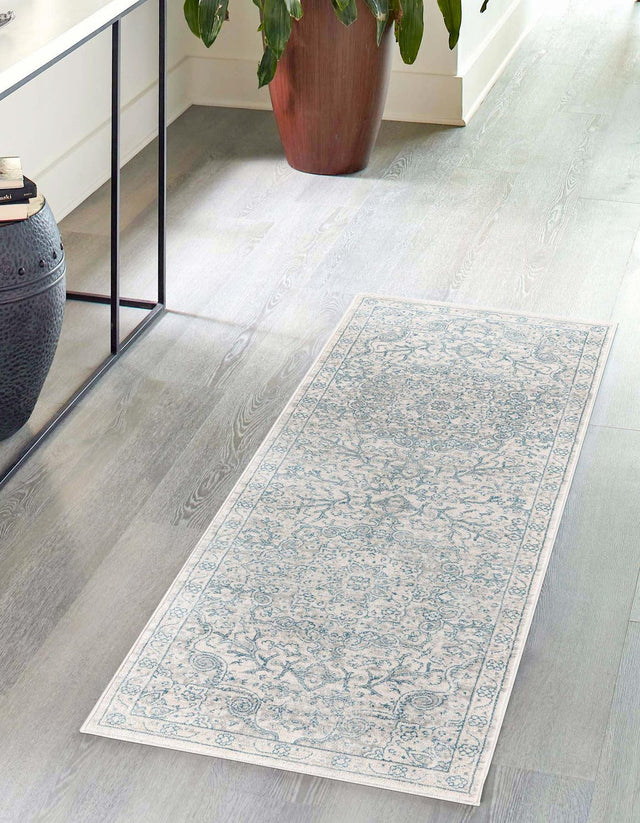 Gray 2' 7 x 10' 2 Newport Runner Area Rug 100% Polypropylene Traditional Distressed Classic Contemporary Carpet for Home Decor for Sale at Rug Engine
