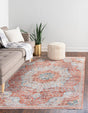Red 9' x 12' Newport Rectangle Area Rug 100% Polypropylene Traditional Distressed Classic Contemporary Carpet for Home Decor for Sale at Rug Engine
