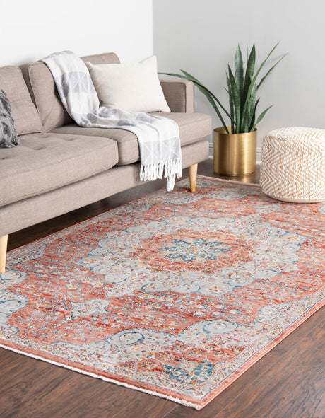 Red 9' x 12' Newport Rectangle Area Rug 100% Polypropylene Traditional Distressed Classic Contemporary Carpet for Home Decor for Sale at Rug Engine