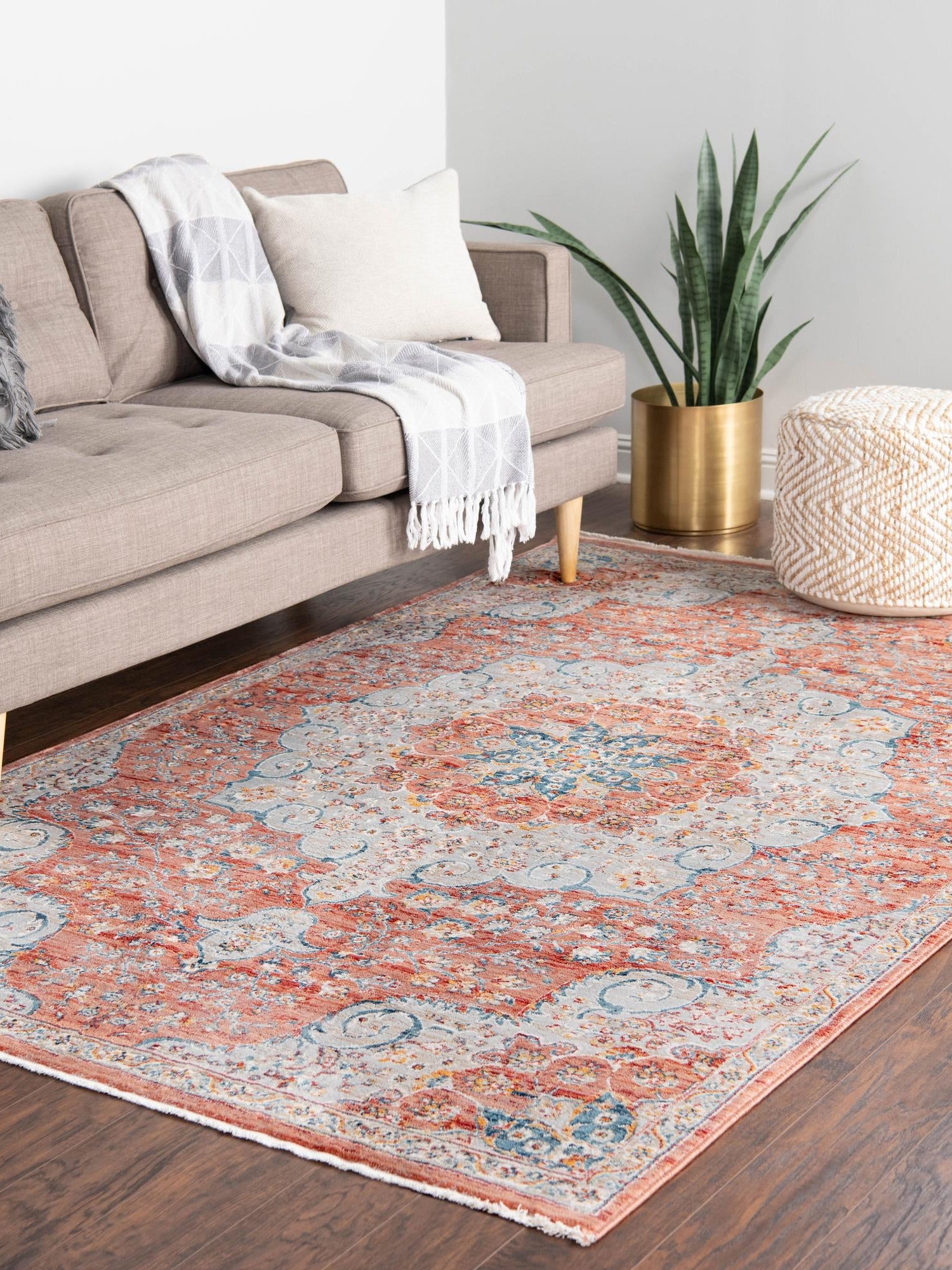 Red 4' x 5' 11 Newport Rectangle Area Rug 100% Polypropylene Traditional Distressed Classic Contemporary Carpet for Home Decor for Sale at Rug Engine