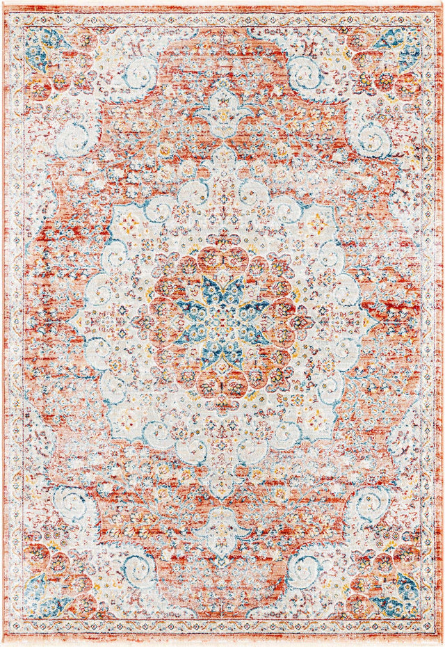 Red 4' x 5' 11 Newport Rectangle Area Rug 100% Polypropylene Traditional Distressed Classic Contemporary Carpet for Home Decor for Sale at Rug Engine