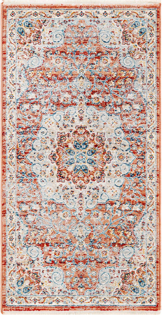 Red 2' x 3' 11 Newport Runner Area Rug 100% Polypropylene Traditional Distressed Classic Contemporary Carpet for Home Decor for Sale at Rug Engine