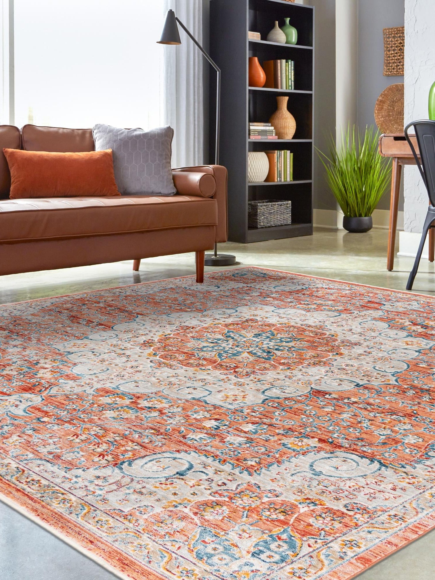 Red 10' 2 x 10' 2 Newport Square Area Rug 100% Polypropylene Traditional Distressed Classic Contemporary Carpet for Home Decor for Sale at Rug Engine