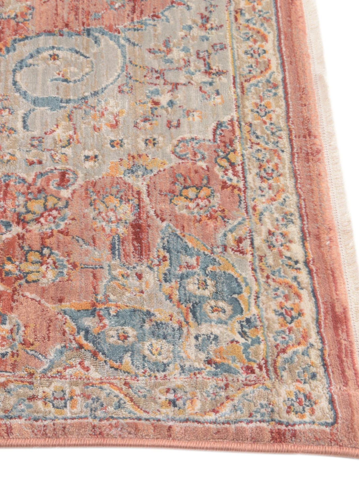Red 7' x 7' Newport Octagon Area Rug 100% Polypropylene Traditional Distressed Classic Contemporary Carpet for Home Decor for Sale at Rug Engine