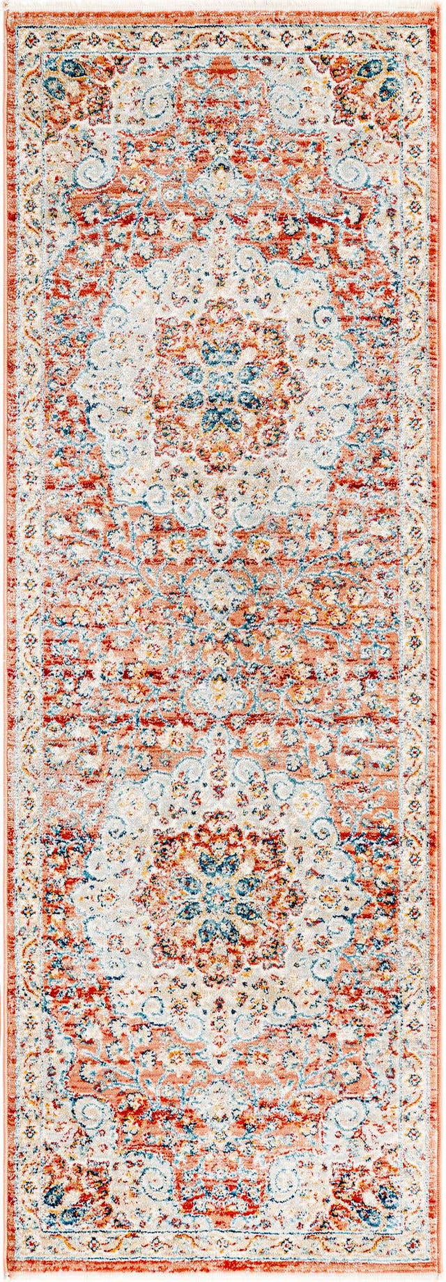 Red 2' x 5' 11 Newport Runner Area Rug 100% Polypropylene Traditional Distressed Classic Contemporary Carpet for Home Decor for Sale at Rug Engine