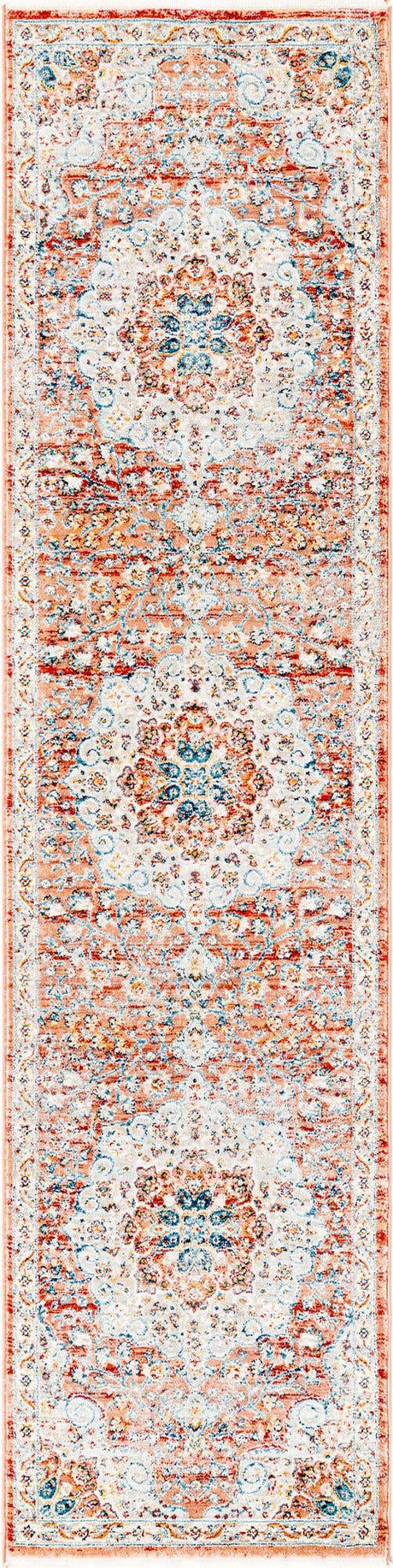 Red 2' x 8' Newport Runner Area Rug 100% Polypropylene Traditional Distressed Classic Contemporary Carpet for Home Decor for Sale at Rug Engine