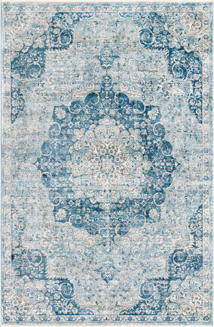 Navy Blue 6' x 9' 2 Newport Rectangle Area Rug 100% Polypropylene Traditional Distressed Classic Contemporary Carpet for Home Decor for Sale at Rug Engine