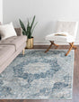 Navy Blue 5' 3 x 8' Newport Rectangle Area Rug 100% Polypropylene Traditional Distressed Classic Contemporary Carpet for Home Decor for Sale at Rug Engine