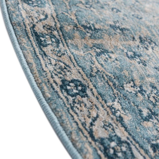 Navy Blue 10' 2 x 10' 2 Newport Round Area Rug 100% Polypropylene Traditional Distressed Classic Contemporary Carpet for Home Decor for Sale at Rug Engine